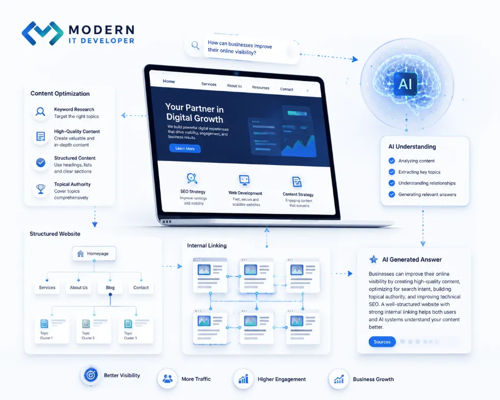 AI SEO content optimization strategy for improving digital visibility