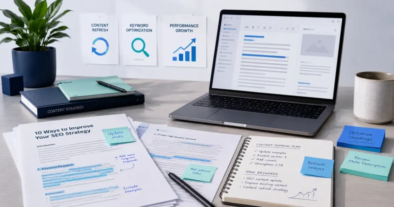 Main concept of improving SEO by updating old content