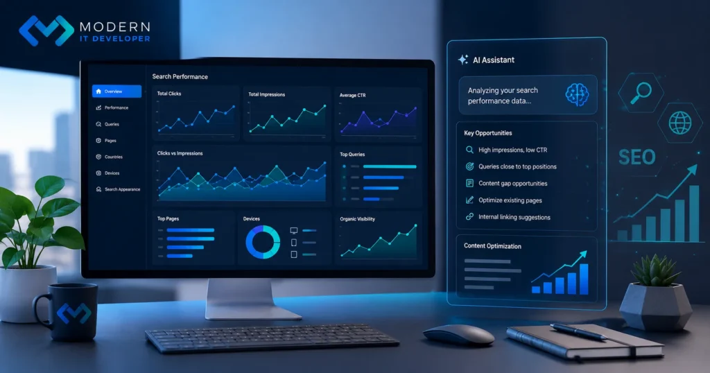 Claude AI and Google Search Console data used to identify SEO content opportunities