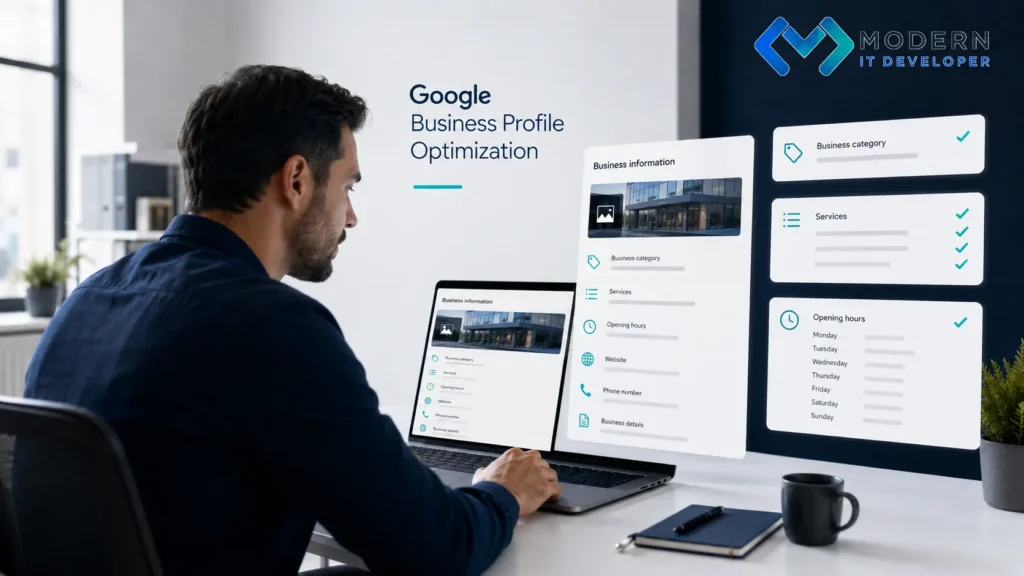 Google Business Profile optimization with categories, services and business information