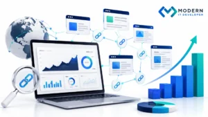 SEO strategy concept showing how unlinked brand mentions can become backlinks.