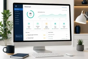 WordPress Site Health dashboard checking website security, performance, updates and configuration issues