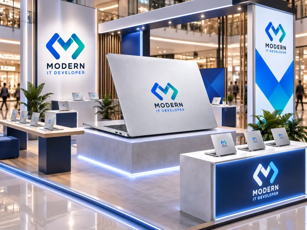 Branded pop-up installation concept featuring a product in a premium retail display