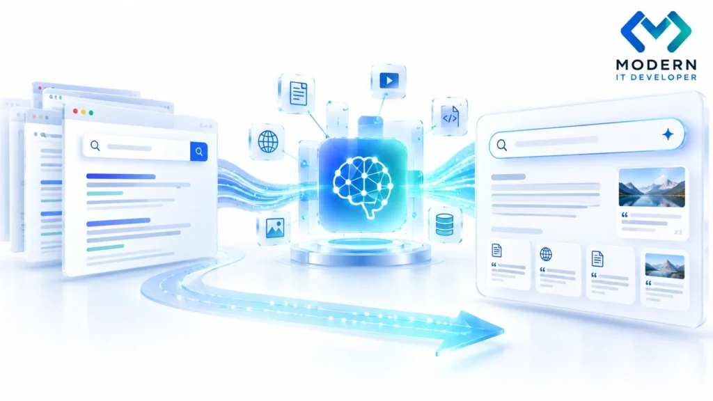 AI SEO connecting Google search and AI-powered search experiences