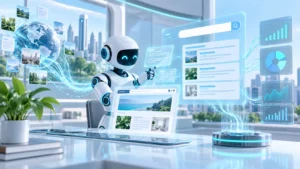 Generative Engine Optimization concept showing AI search and digital marketing