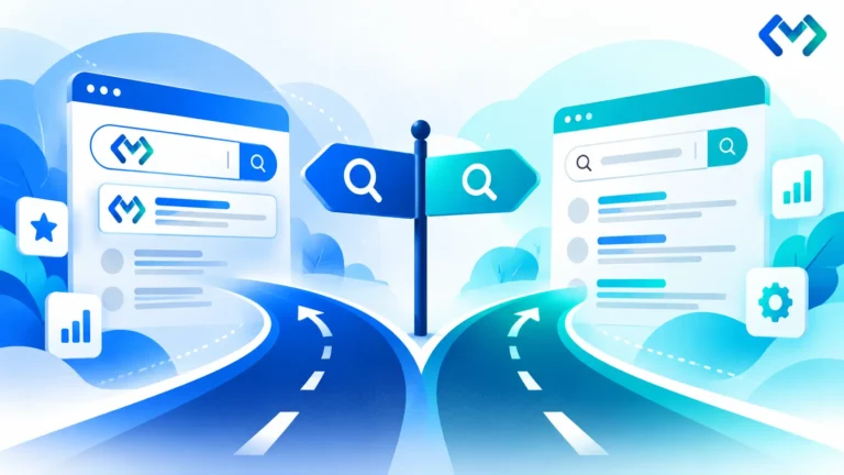 Comparison between brand keywords and general SEO searches