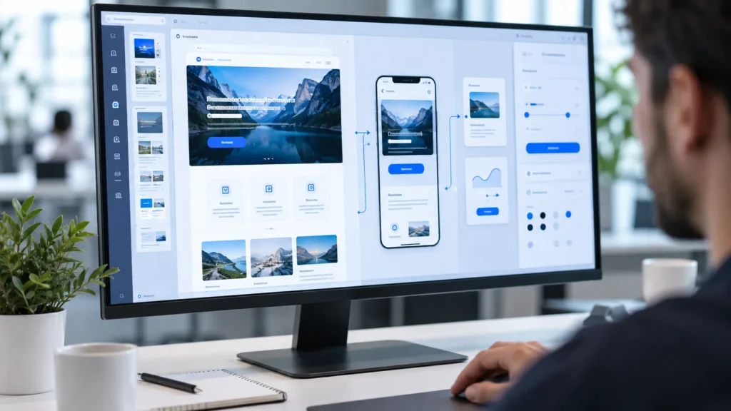 Landing page call to action button designed for higher conversions