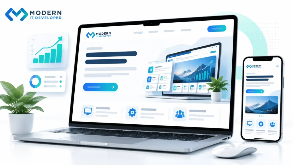 Website call to action optimization showing a clear button guiding users toward conversion