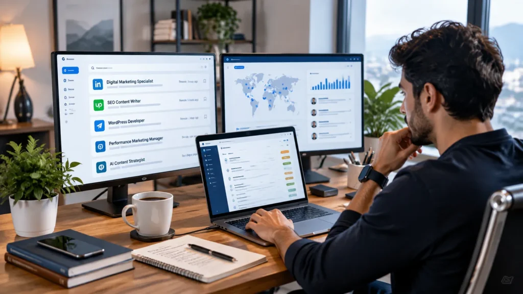 Professional searching freelance projects online