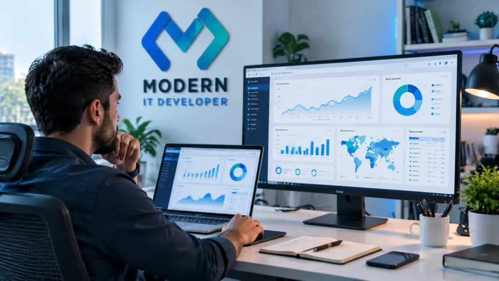 SEO specialist analyzing search performance data
