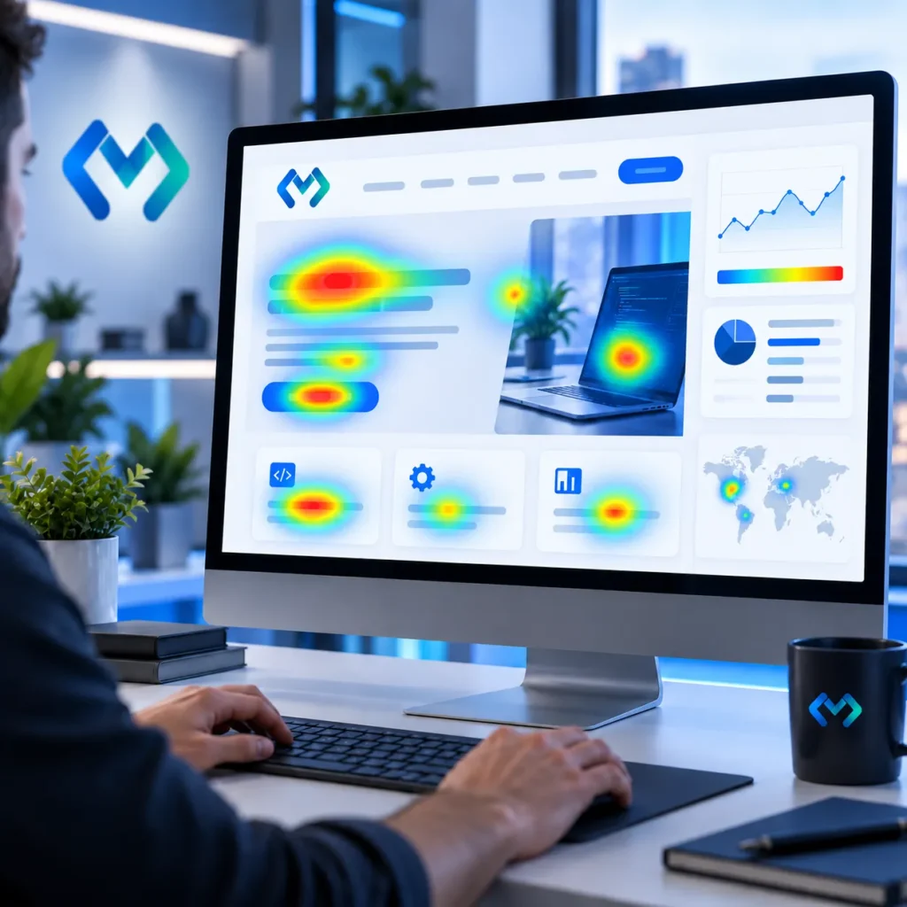 Website user behavior heatmap visualization