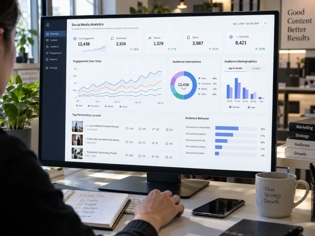 Optimized Instagram business profile experience