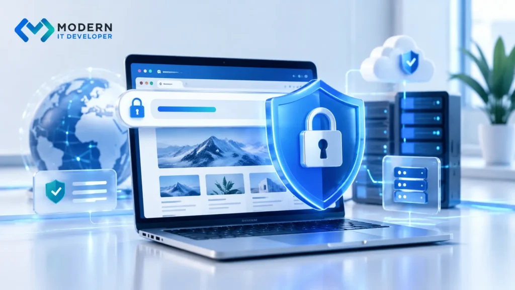 SSL security protection concept for websites