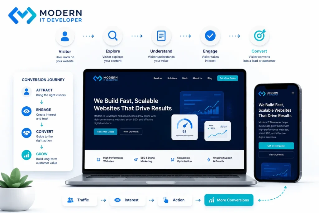 Clear call-to-action design improving website conversions
