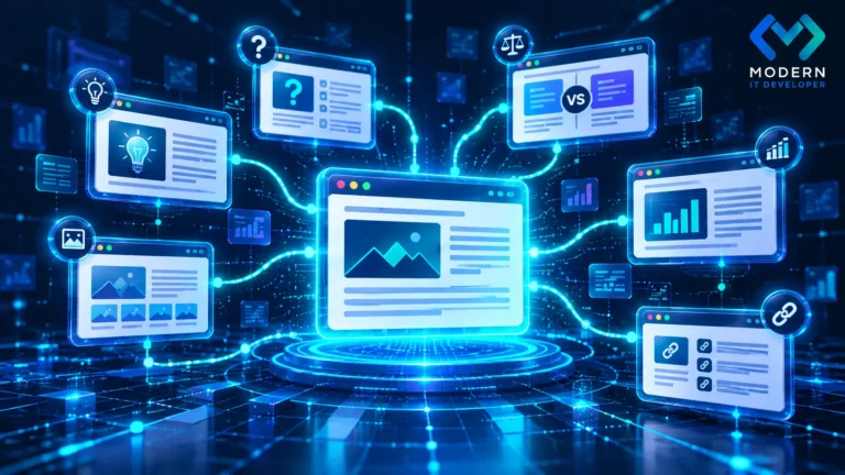SEO topic cluster covering multiple related questions and search intents